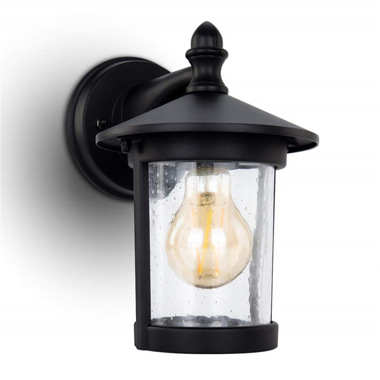 Seeded glass deals outdoor wall lantern